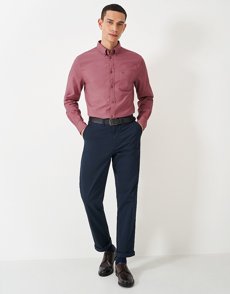 Long Sleeve Garment Dyed Cotton Oxford Classic Fit Shirt