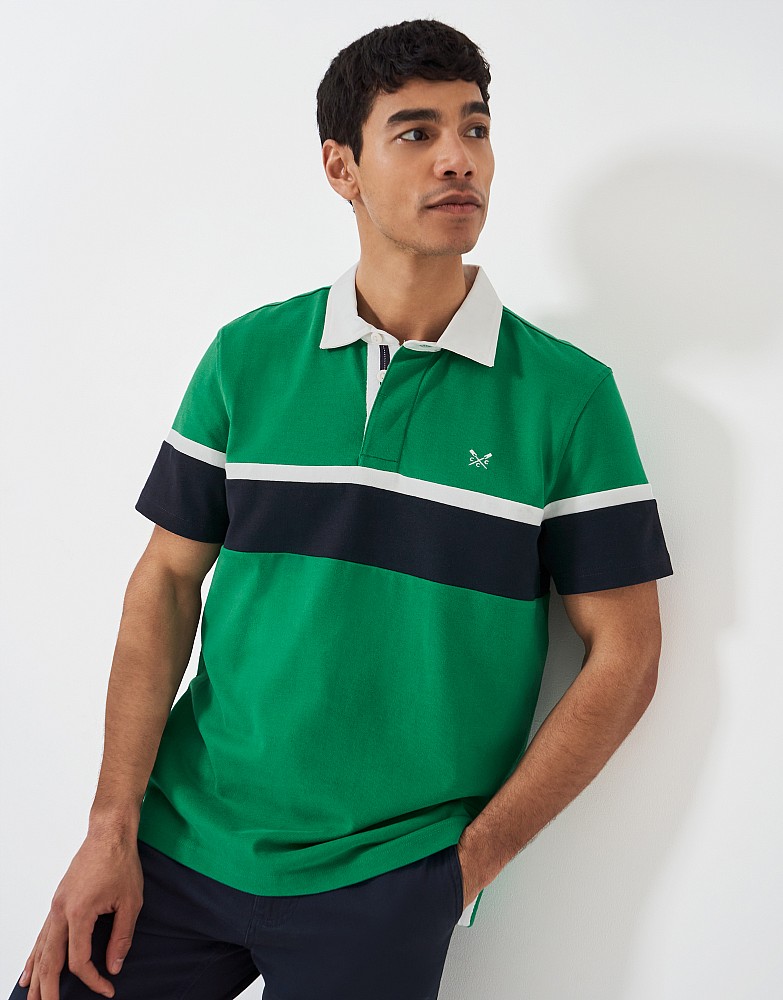 Short Sleeve Stripe Rugby Shirt