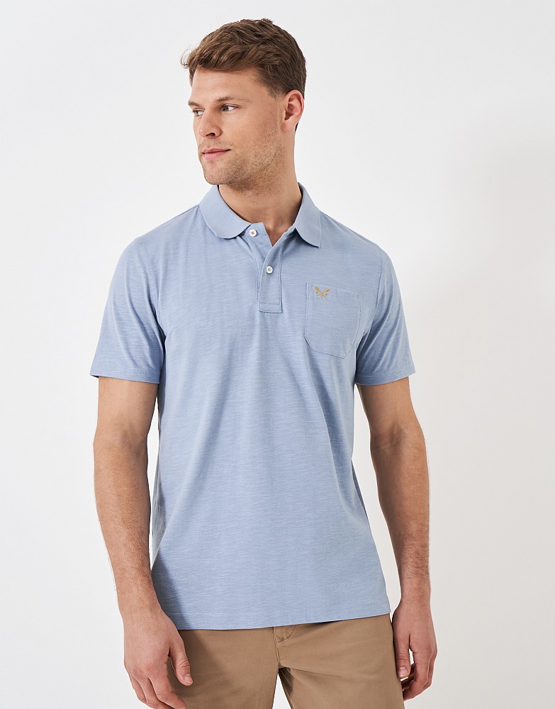 Rib Collar Slub Polo Shirt