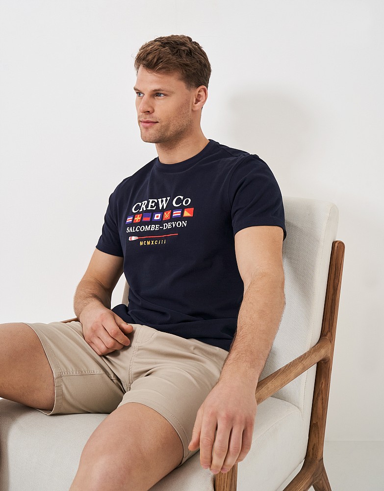 Embroidered Salcombe Flag T-Shirt