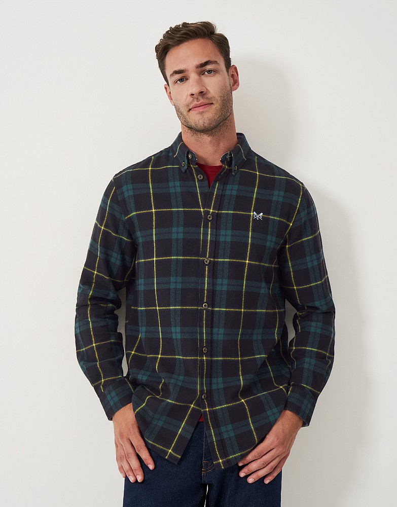 Long Sleeve Cotton Flannel House Check Shirt