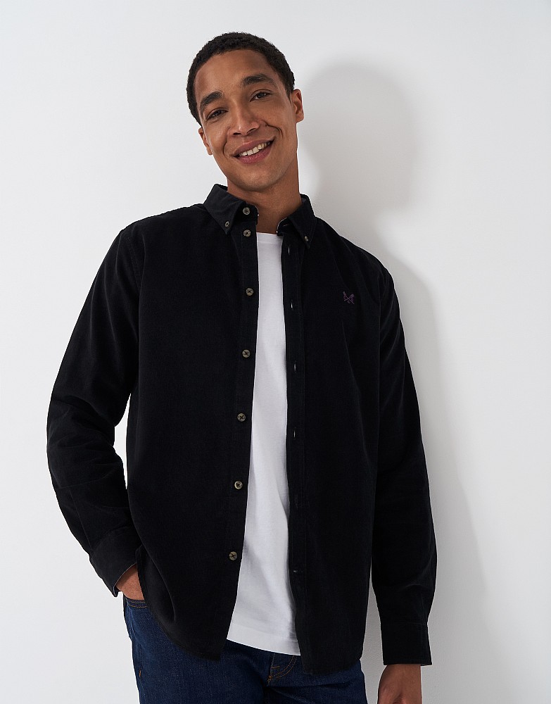 Cotton Corduroy Shirt in Black