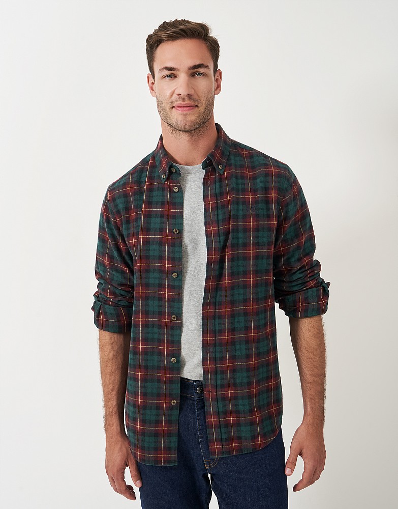 Blackwatch Check Brushed Cotton Flannel Shirt