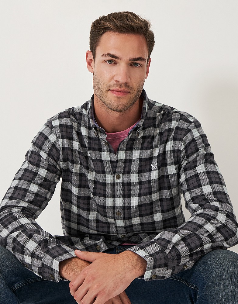 Blackwatch Check Brushed Cotton Flannel Shirt