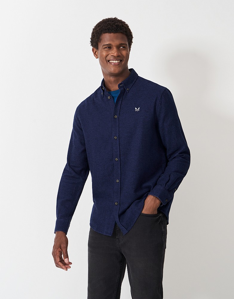 Cotton Flannel Shirt in Blue
