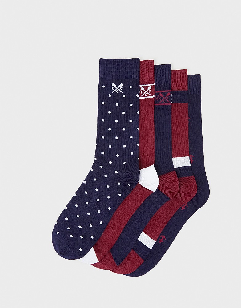 5 Pack Bamboo Sock Box