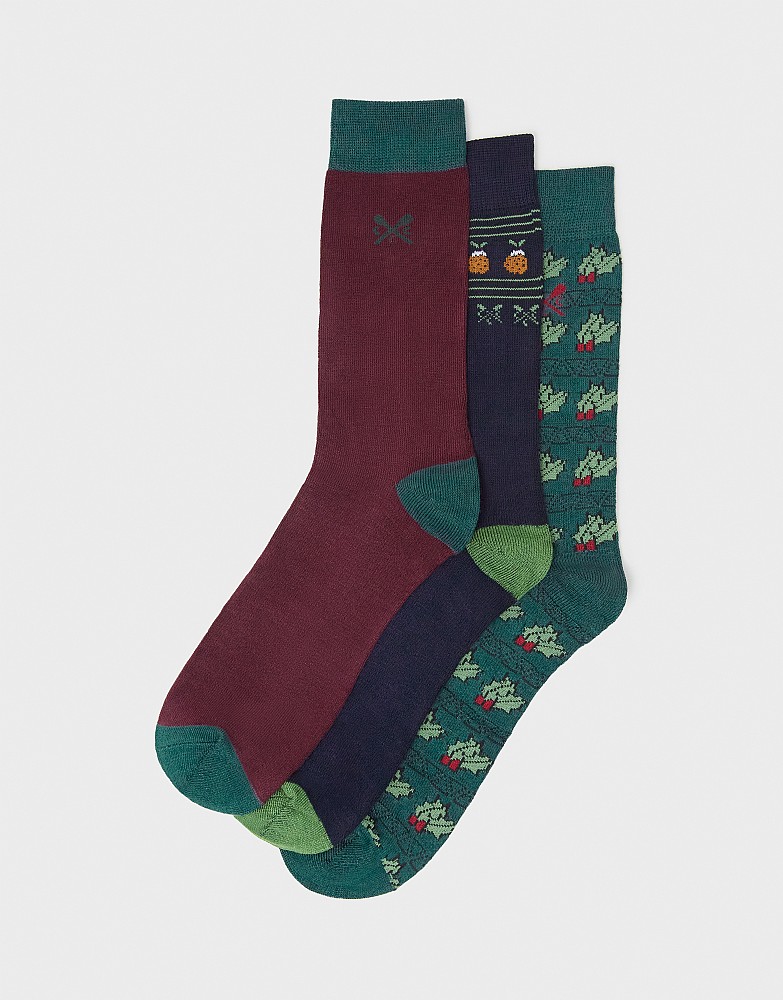 3 Pack Bamboo Sock Box