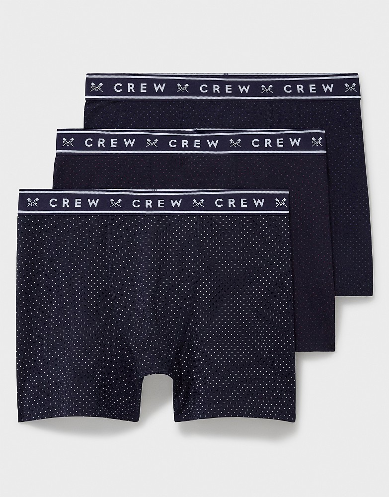 thumbnail image 2 of Crew Clothing Men's 3-Pack Jersey Boxer Shorts – Cotton/Elastane, S-XL, Various Styles 2 of 3