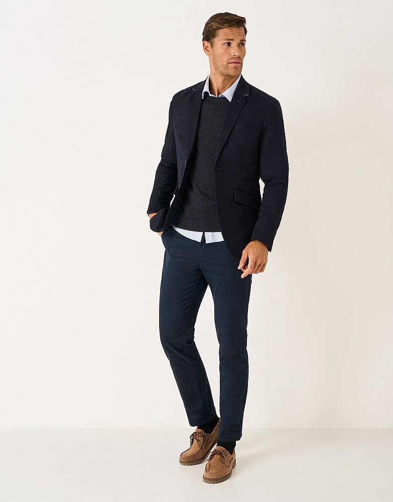 Men's Garbardine Blazer in Navy from Crew Clothing Company