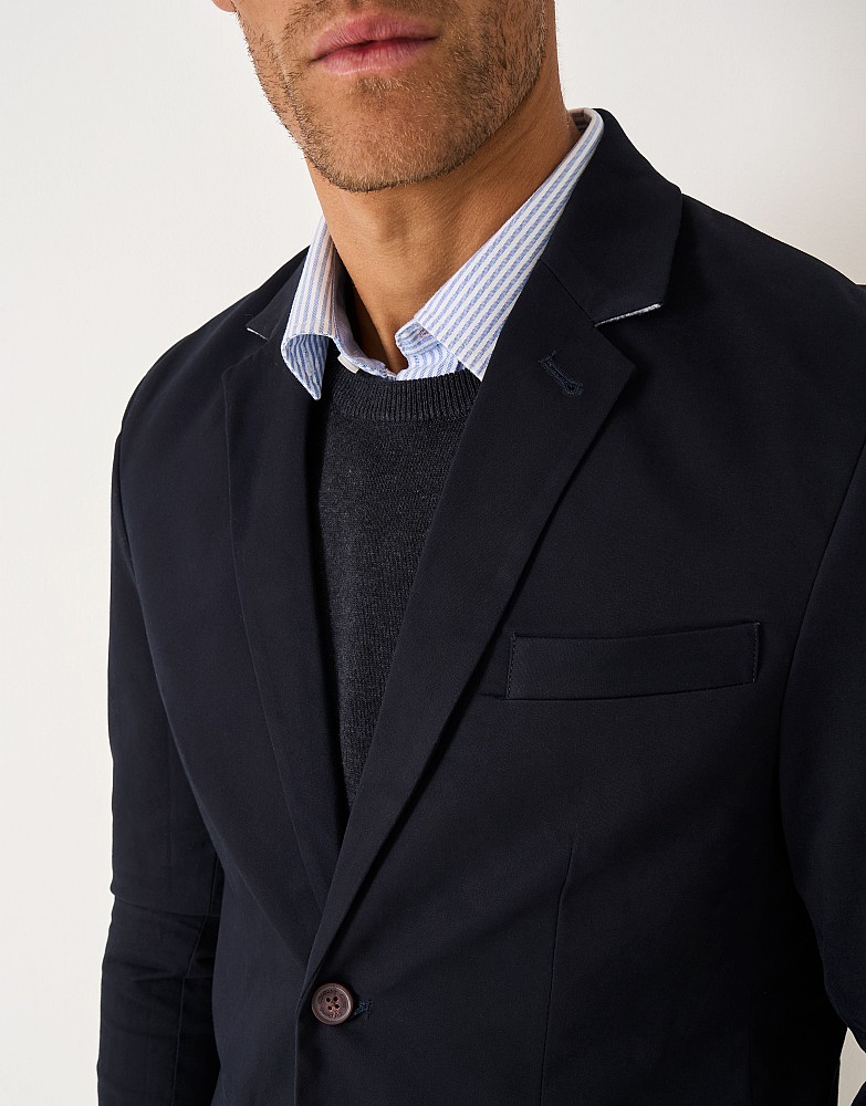 Men's Garbardine Blazer in Navy from Crew Clothing Company