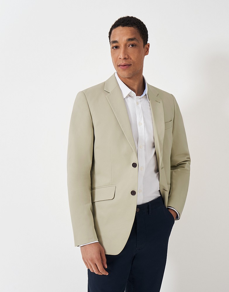 Garbardine Blazer in Stone