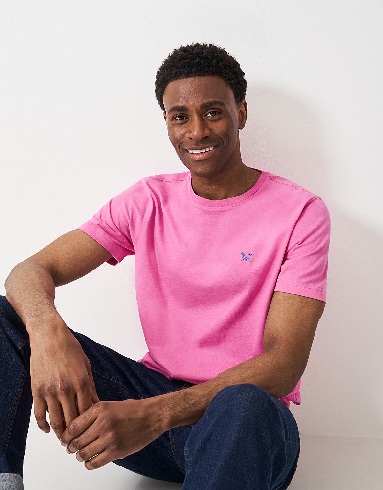 Classic Crew Neck T-Shirt in Pink