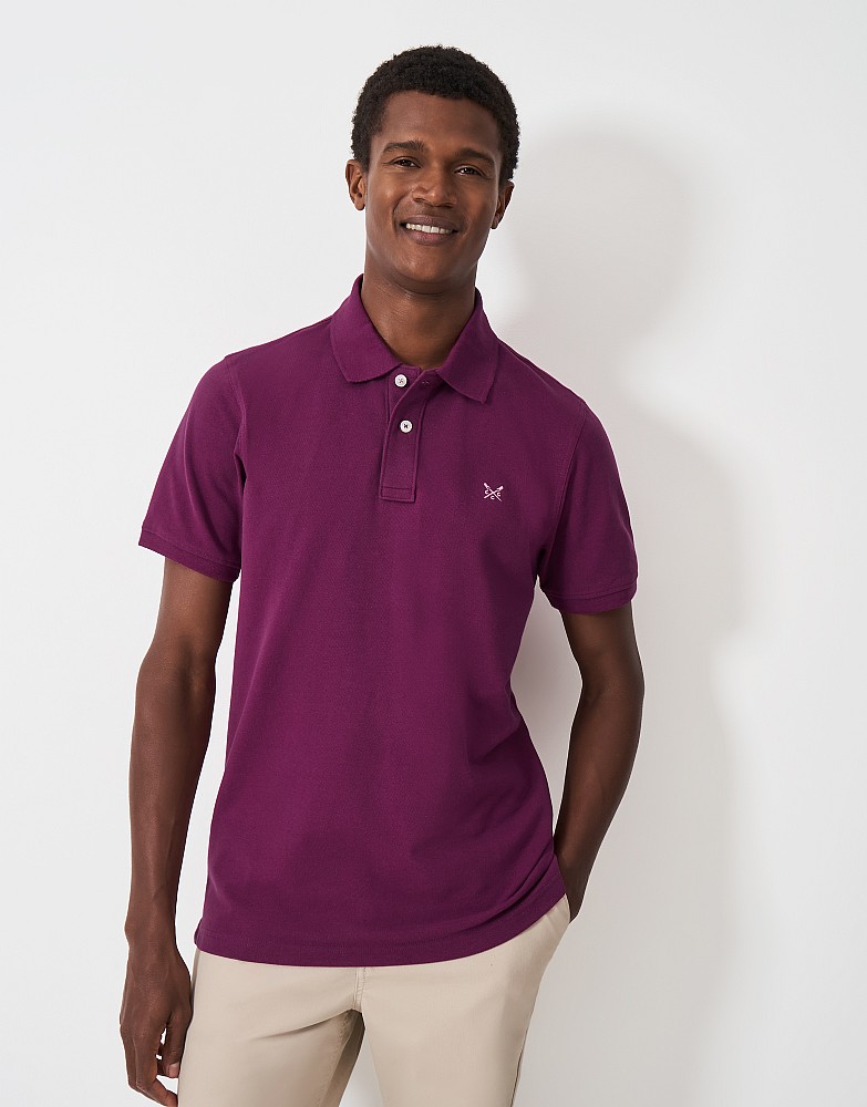 Classic Pique Polo Shirt in Purple