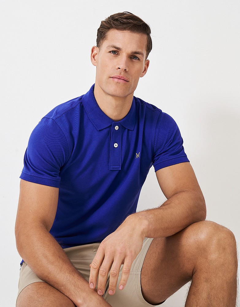 Classic Pique Polo Shirt in Blue