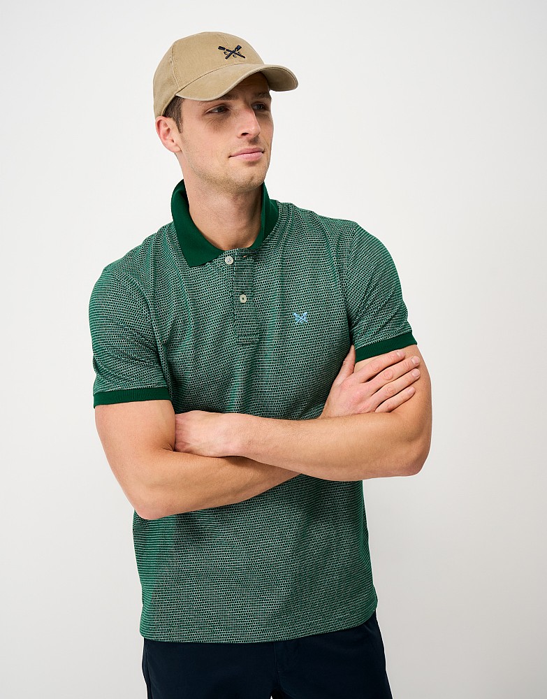 Eatesbrook Jacquard Polo in Green