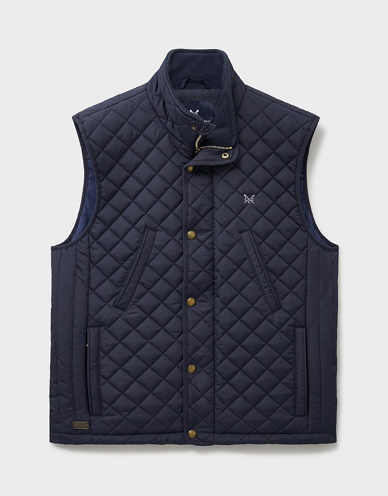 Corleigh Quilted Gilet in Navy from Crew Clothing Company