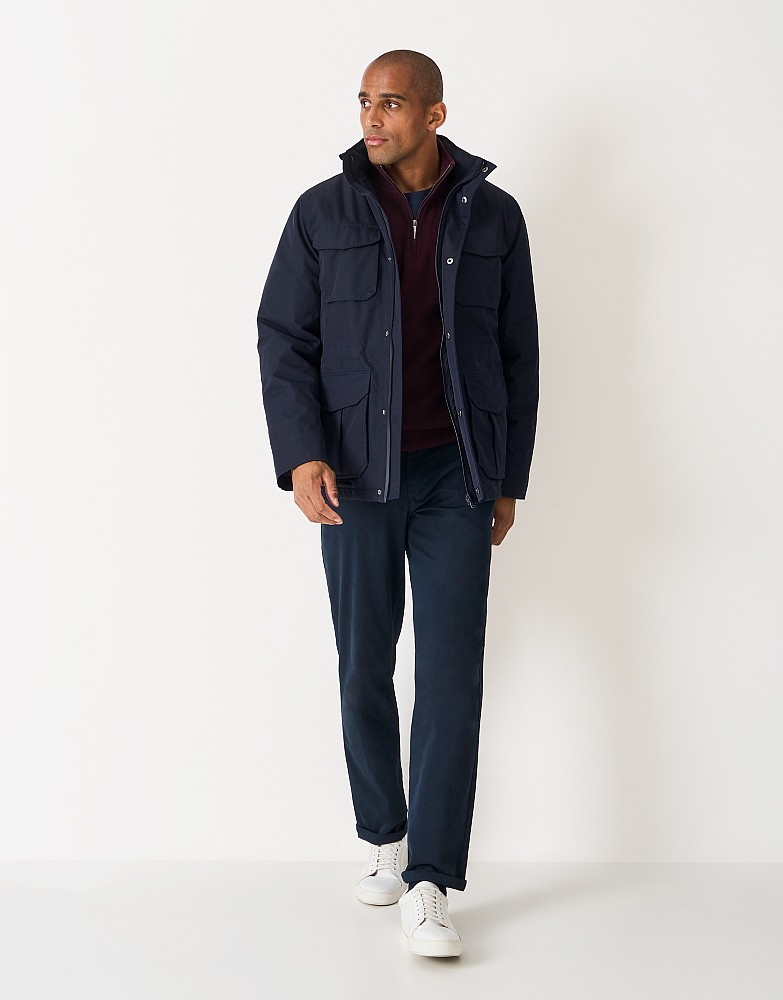 Men's Bideford Waterproof Jacket in Dark Navy from Crew Clothing