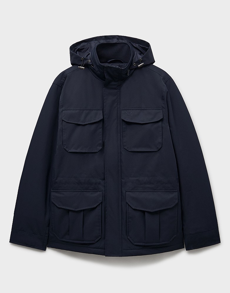 Men's Bideford Waterproof Jacket in Dark Navy from Crew Clothing