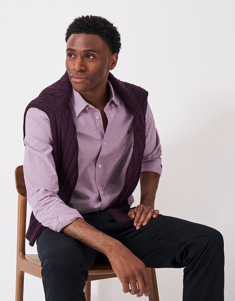 Slim Fit Oxford Shirt in Purple