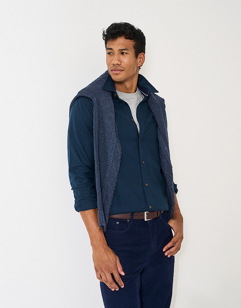 Houndstooth Shirt in Deep Blue & Green