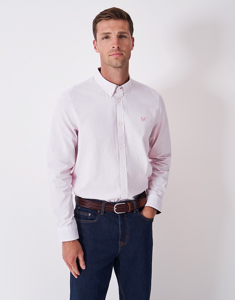 Classic Fit Micro Stripe Shirt in Pink
