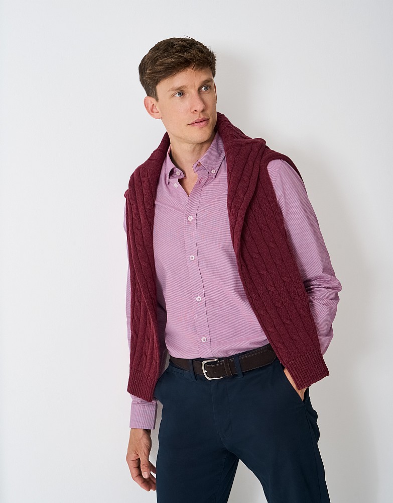 Puppytooth Oxford Shirt in Pink