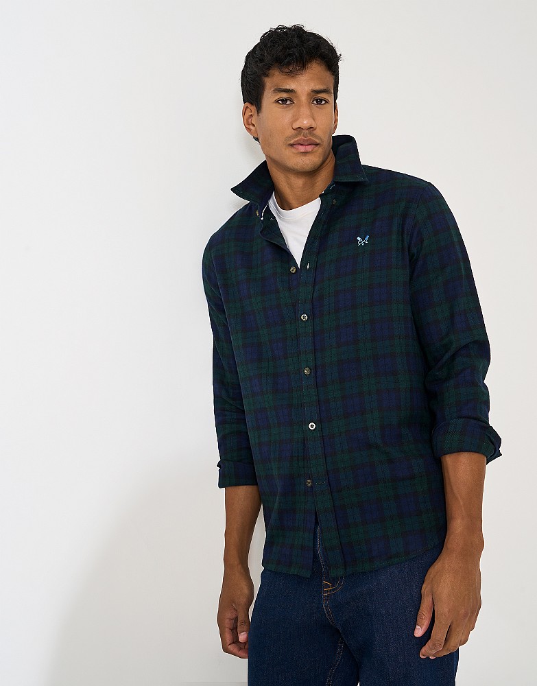Blackwatch Flannel Shirt in Black & Navy
