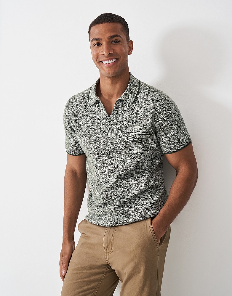 Textured Twist Knit Tee in Dark Green - dark green