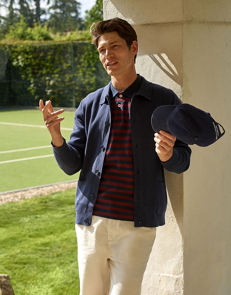 Knitted Overshirt in Navy