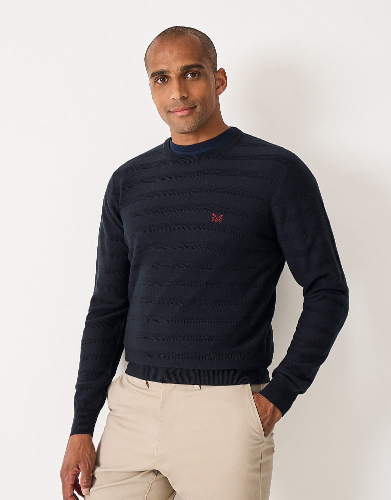 Cashmere and Silk Mix Jumper in Navy