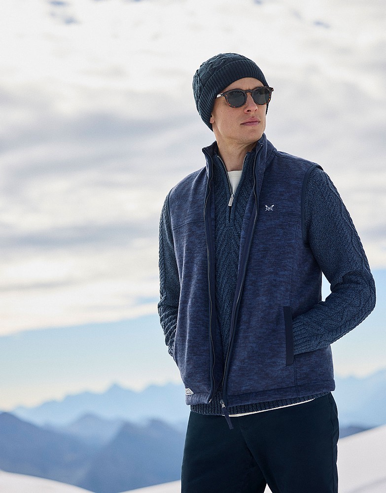 Space Dyed Gilet in Blue Indigo