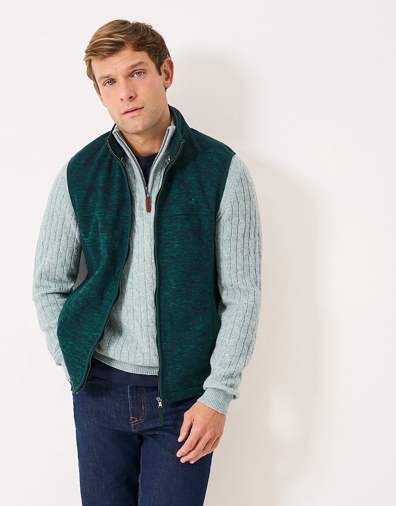 Space Dye Gilet in Green