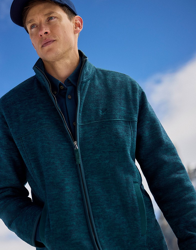 Space Dyed Fleece Jacket in Green