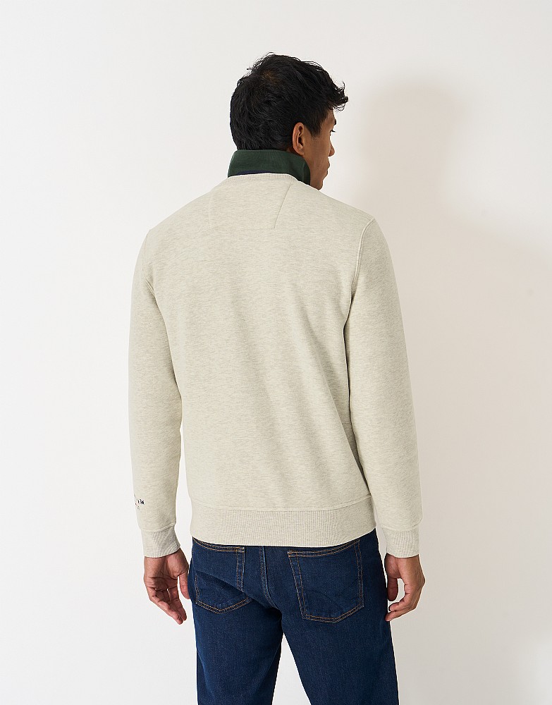 Alpine Ski Crewneck Sweatshirt in Oat from Crew Clothing Company