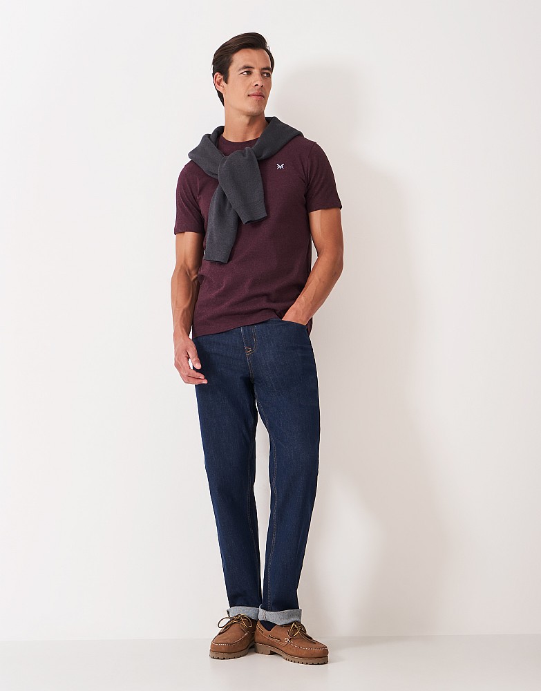 Classic T-Shirt in Burgundy Marl