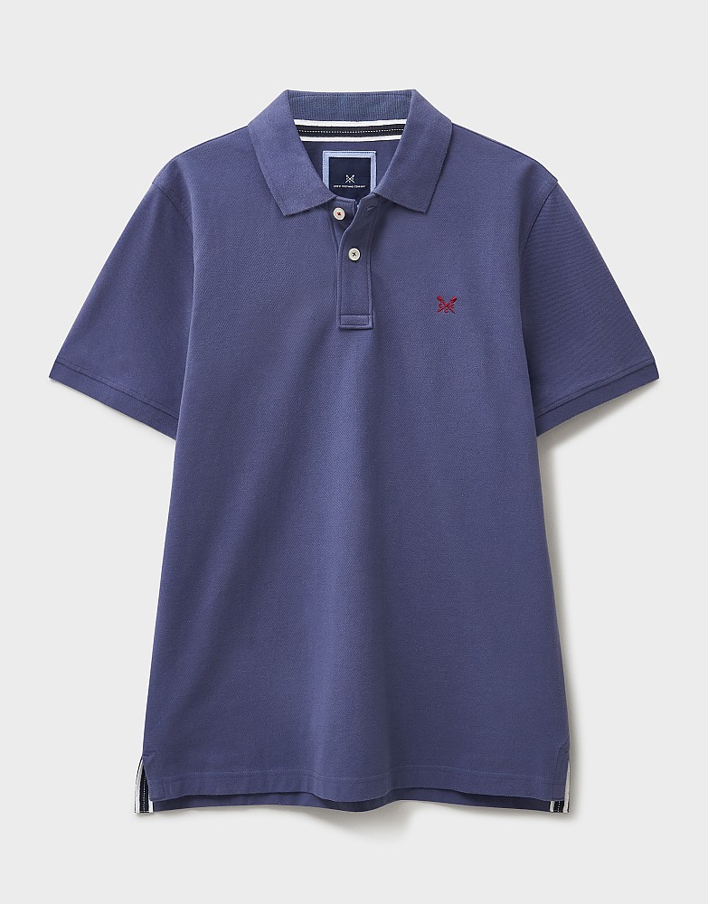 Men's Classic Pique Polo Shirt in Blue from Crew Clothing Company