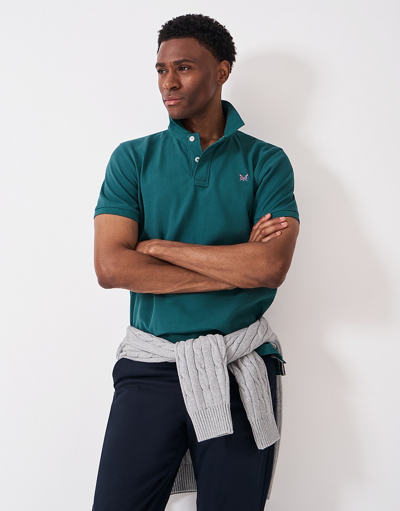 Classic Pique Polo Shirt in Teal