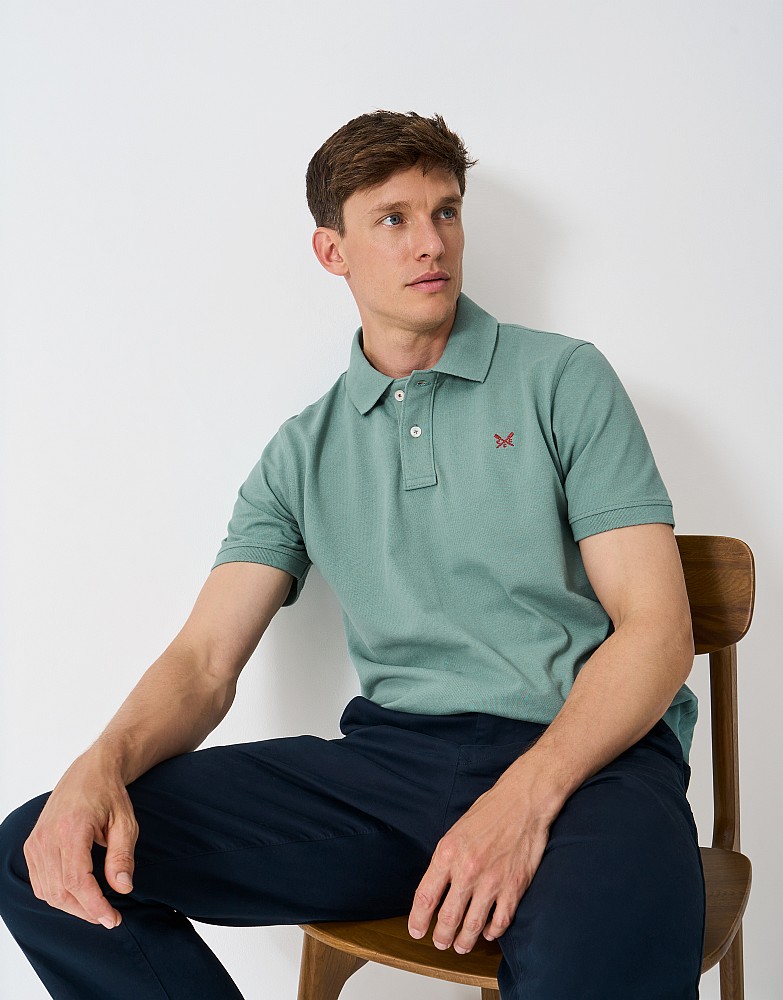 Classic Pique Polo Shirt in Light Green