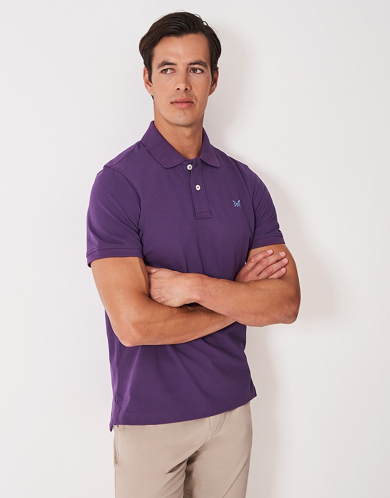 Classic Pique Polo Shirt in Purple