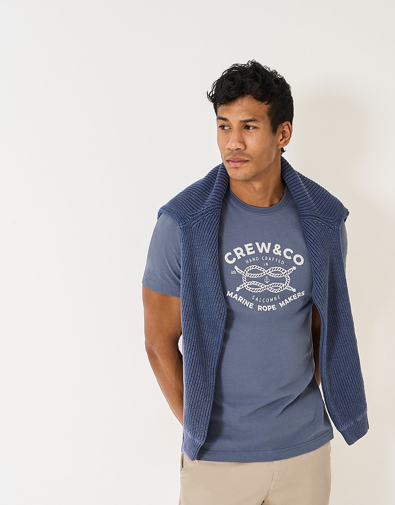 Rope Print T-Shirt in Ecru