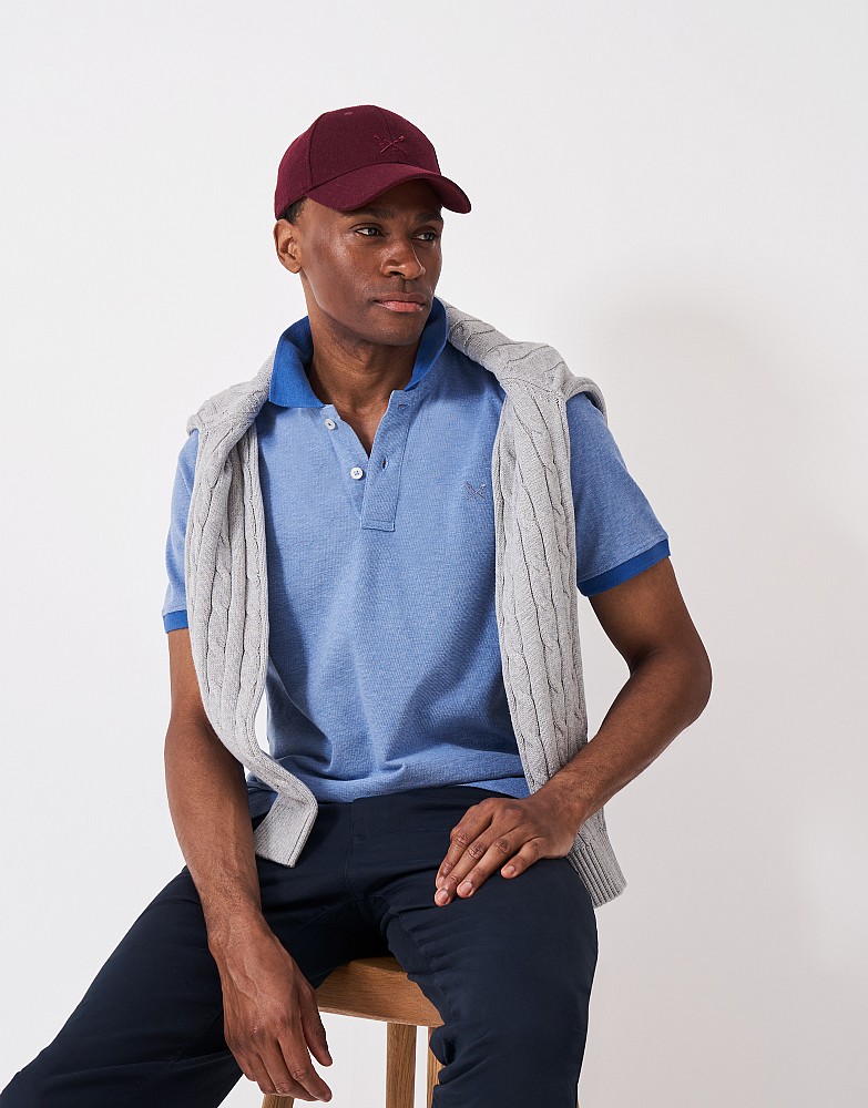 Cotton Oxford Polo in Light Blue
