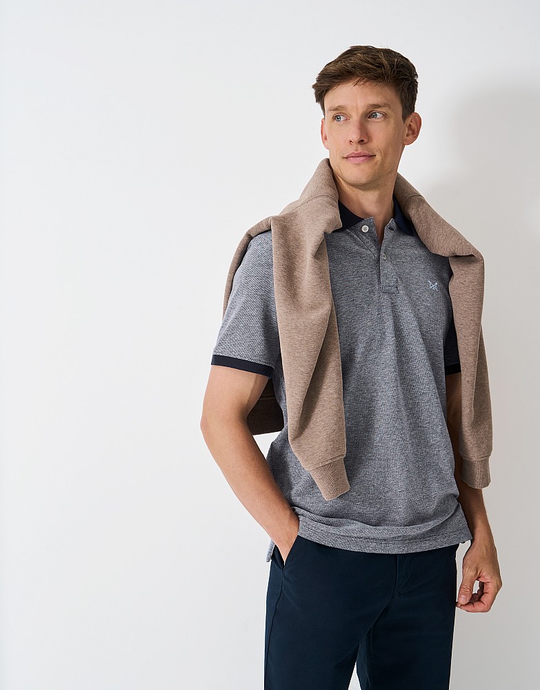 Cotton Oxford Polo in Dark Navy