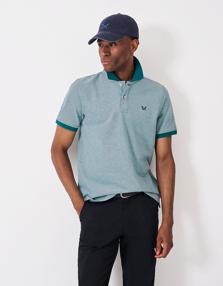 Cotton Oxford Polo in Green