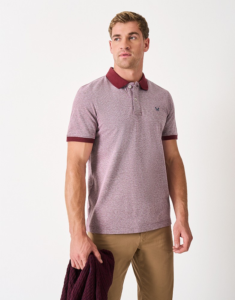 Cotton Oxford Polo in Wine