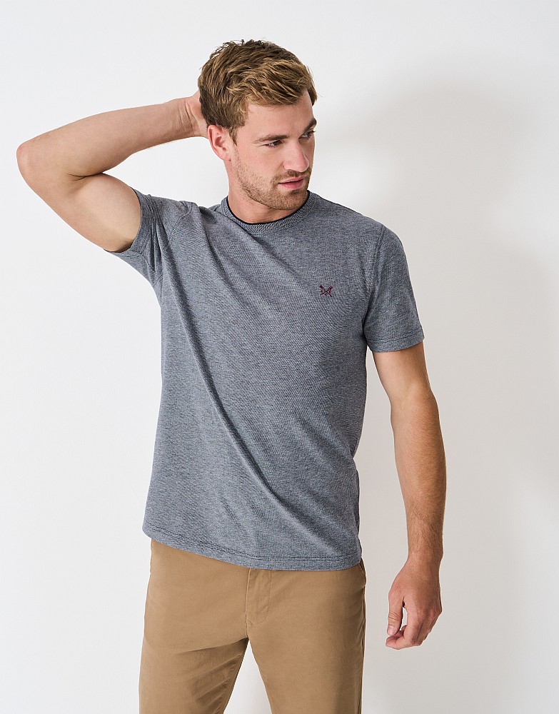 Oxford Pique T-Shirt in Navy