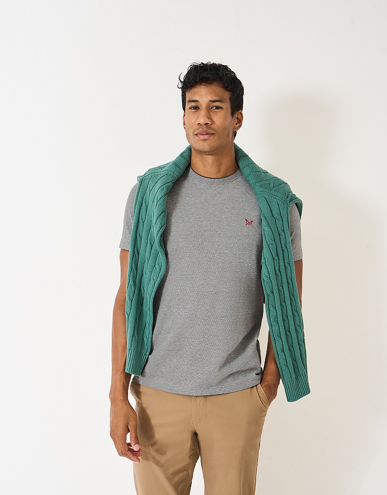 Oxford Pique T-Shirt in Grey