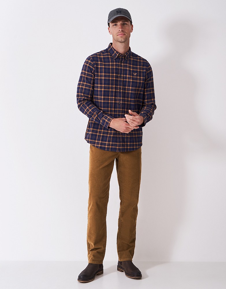 Parker Straight Cord Trousers in Brown