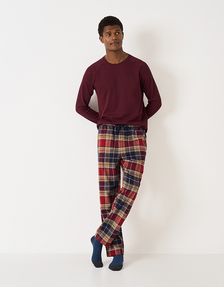 Flannel Lounge Trouser in Red Check