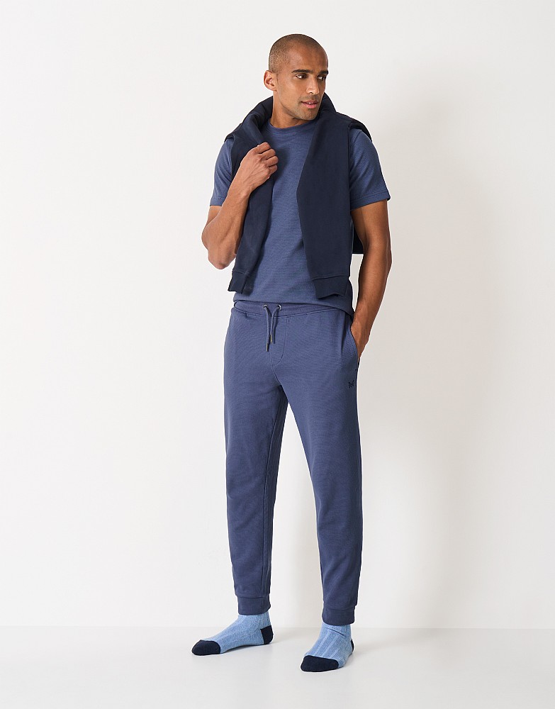 Waffle Lounge Trousers in Steel Blue