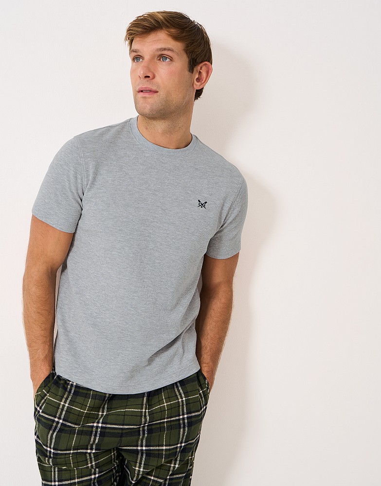 Waffle Tee in Heather Grey